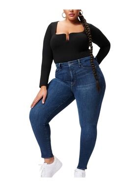 NWT Good American Good Legs Skinny Jeans Dark Wash Orig $99 Size 22